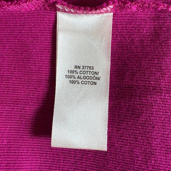 Rafaella Fuchsia Open Front Cardigan Womens Size 2X Studded Cotton Knit Layering - Picture 6 of 8